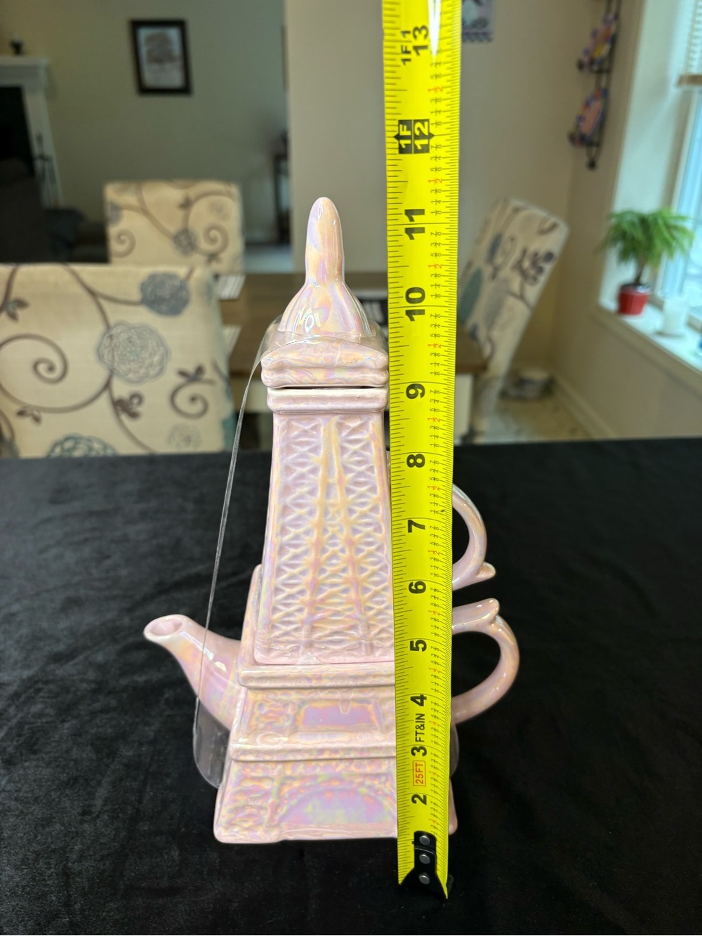 Iridescent Pink Eiffel Tower Teapot Set - Picture 6 of 8